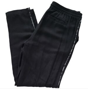 Joie Black Straight Leg Silk Trousers Small